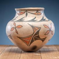 San Ildefonso Polychrome Pottery Olla