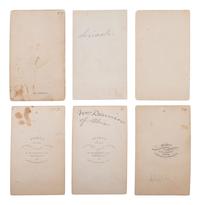 [LINCOLN, Abraham (1809-1865)]. A group of 12 CDVs of political figures, highlighted by a standing portrait of Abraham Lincoln.