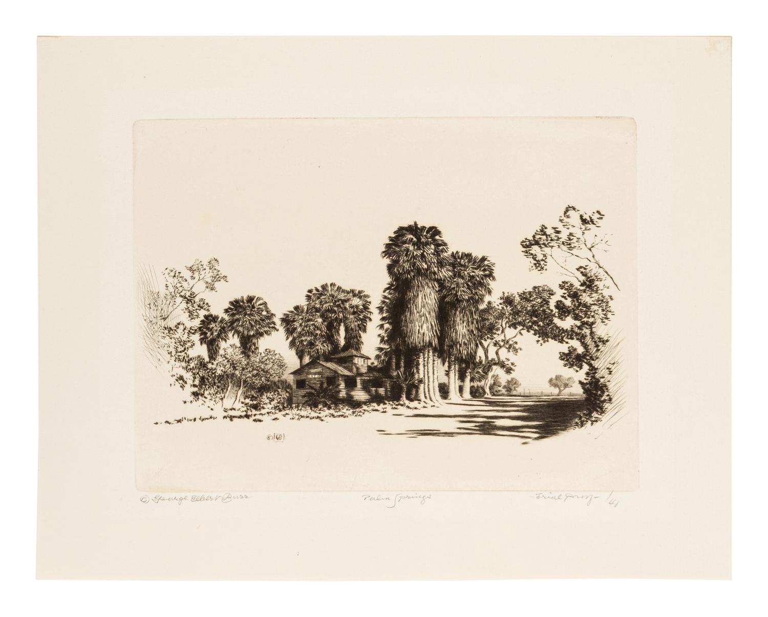 Three Works: Oasis of Seven Palms, Calif-, Palm Springs and Palm Canyon near Palm Springs