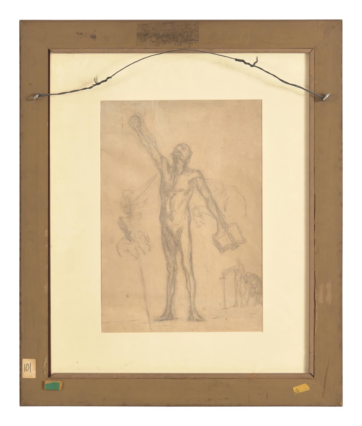 Homme Assis dans un Fauteuil; with Don Quixote Nu, Debout (A Double-Sided Work)