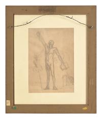 Homme Assis dans un Fauteuil; with Don Quixote Nu, Debout (A Double-Sided Work)