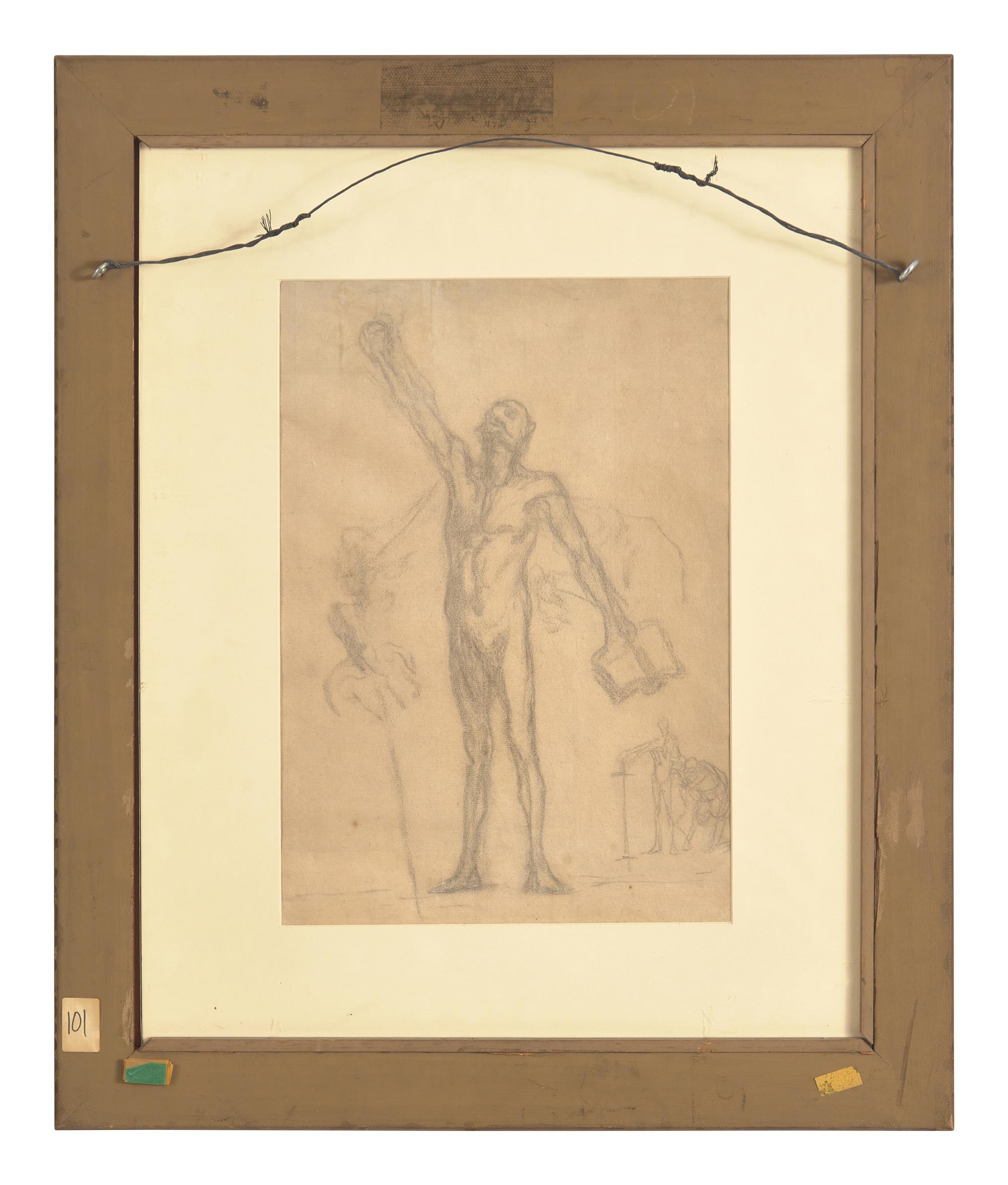 Homme Assis dans un Fauteuil; with Don Quixote Nu, Debout (A Double-Sided Work)