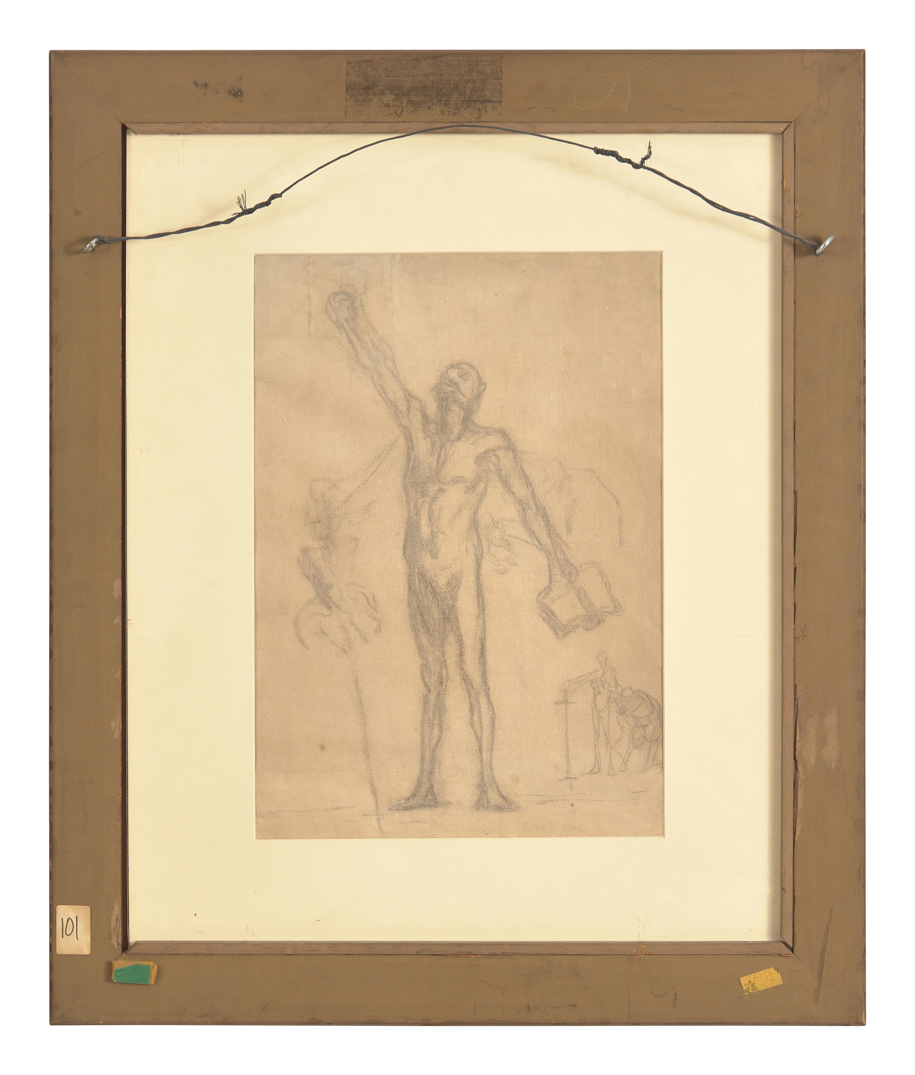 Homme Assis dans un Fauteuil; with Don Quixote Nu, Debout (A Double-Sided Work)