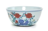 A Doucai Porcelain Chicken Cup Diameter 3 1/4 inches.