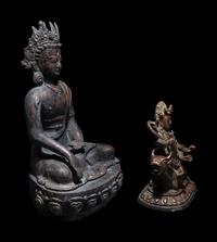 Two Sino-Tibetan Bronze Figures of Bodhisattva