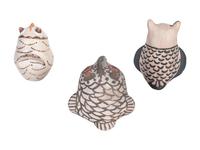 Acoma, Zuni, and Cochiti Pottery Owls