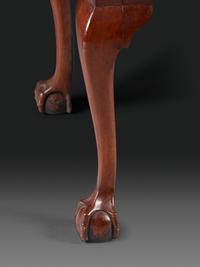 A Chippendale Fan-Carved Walnut Claw-and-Ball Foot Dressing Table