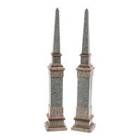A Pair of Italian Grand Tour Style Granite Obelisks