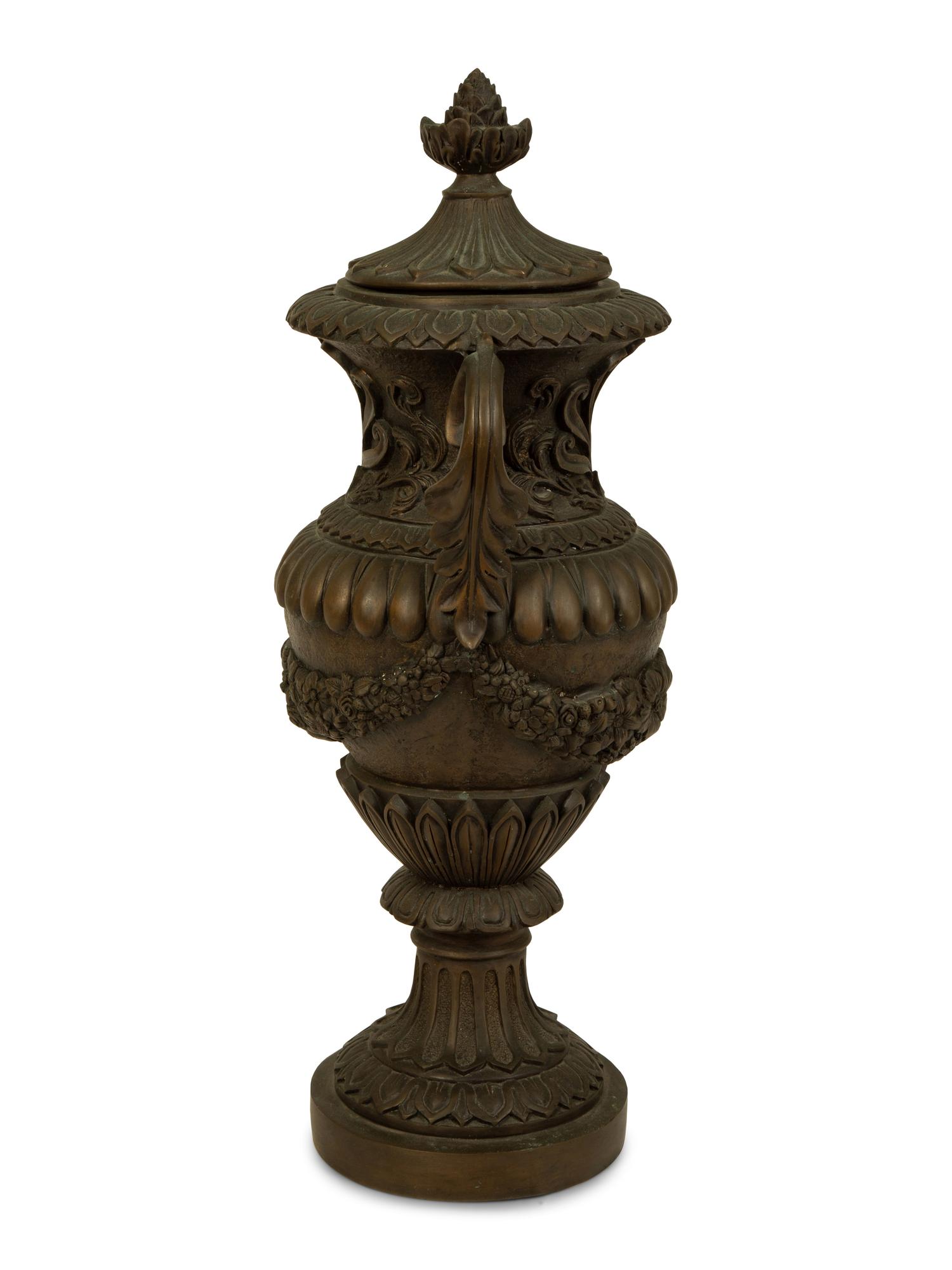 A Continental Bronze Campana Urn — 20TH CENTURY