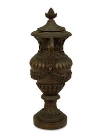 A Continental Bronze Campana Urn — 20TH CENTURY