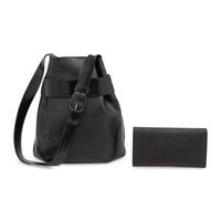 Louis Vuitton, Black Epi Sac d'Epaule & Wallet