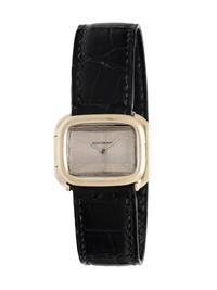 BOUCHERON, 18K WHITE GOLD 'DOUBLE GODRON' WATCH