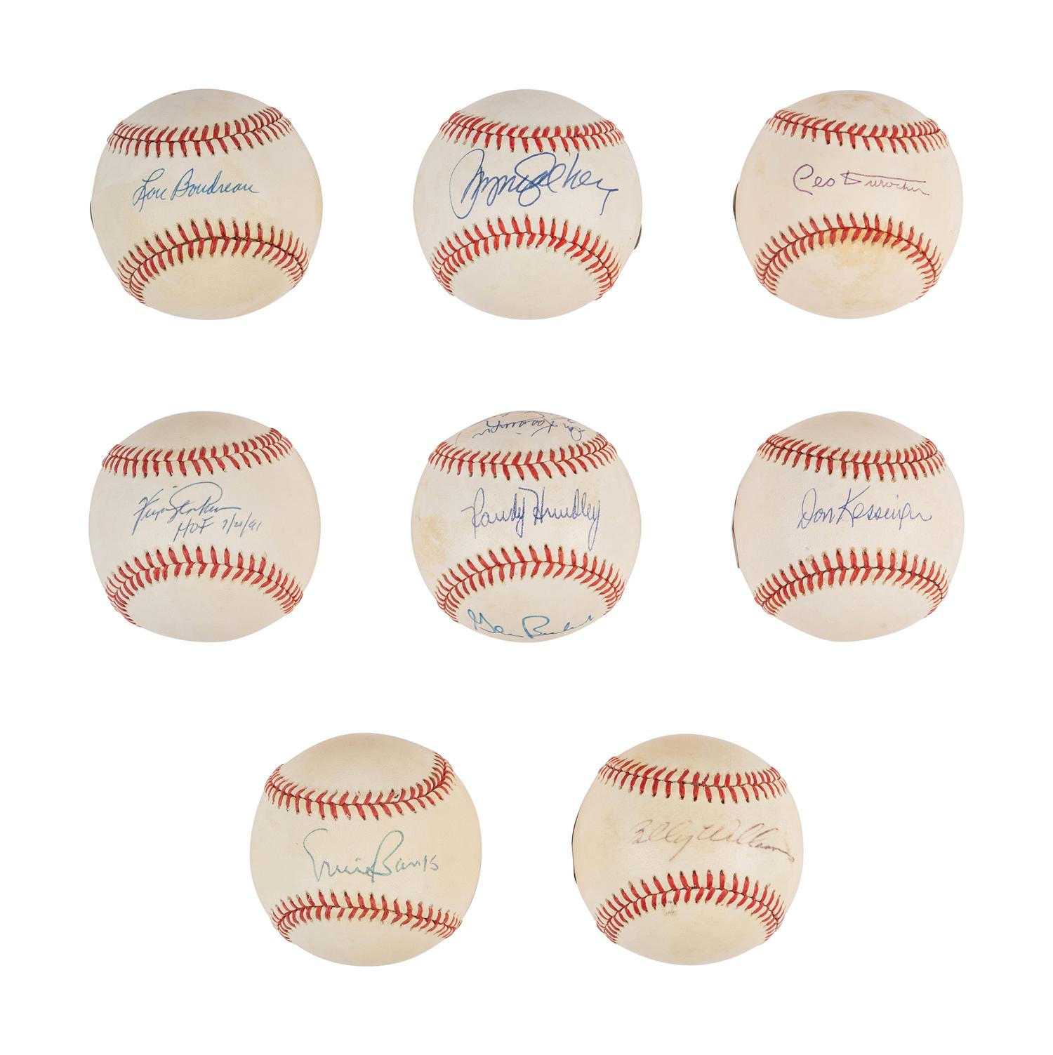 A Group of Eight Chicago Cubs Hall of Fame and Notable Signed Autograph Baseballs (Beckett Authentication Services Certified),