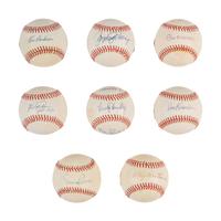 A Group of Eight Chicago Cubs Hall of Fame and Notable Signed Autograph Baseballs (Beckett Authentication Services Certified),