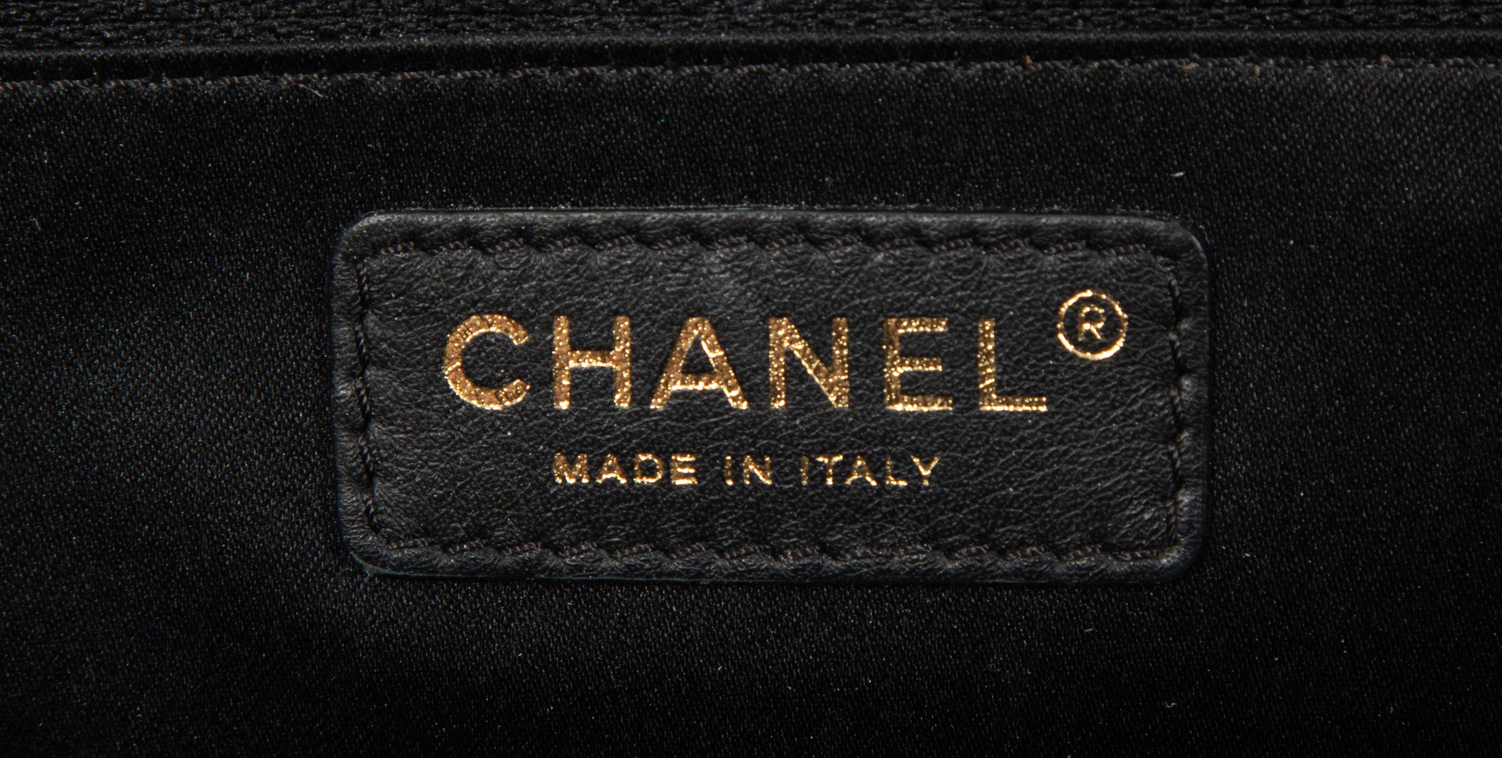 Chanel Quilted Black Leather Tote, 2013