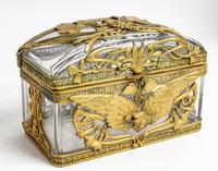 A French Gilt Bronze Mounted Glass Table Casket Height 4 1/2 x width 7 x depth 3 3/4 inches. — LATE 19TH CENTURY