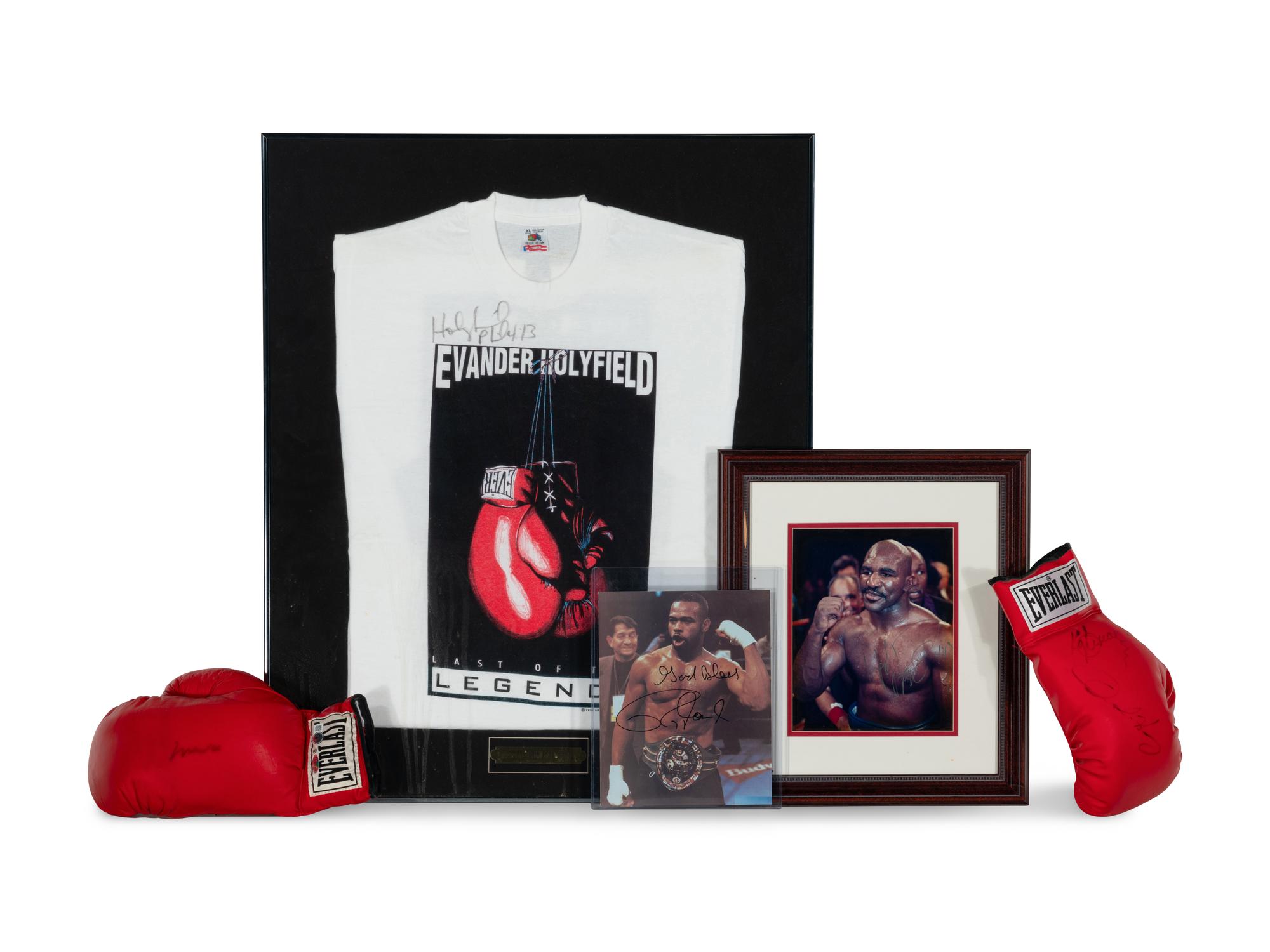 A Group of Signed Autograph Boxing Items Including Muhammad Ali Signed Glove