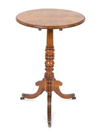 A Wiliam IV Pollard Oak Tilt Top Tripod Table — 19TH CENTURY