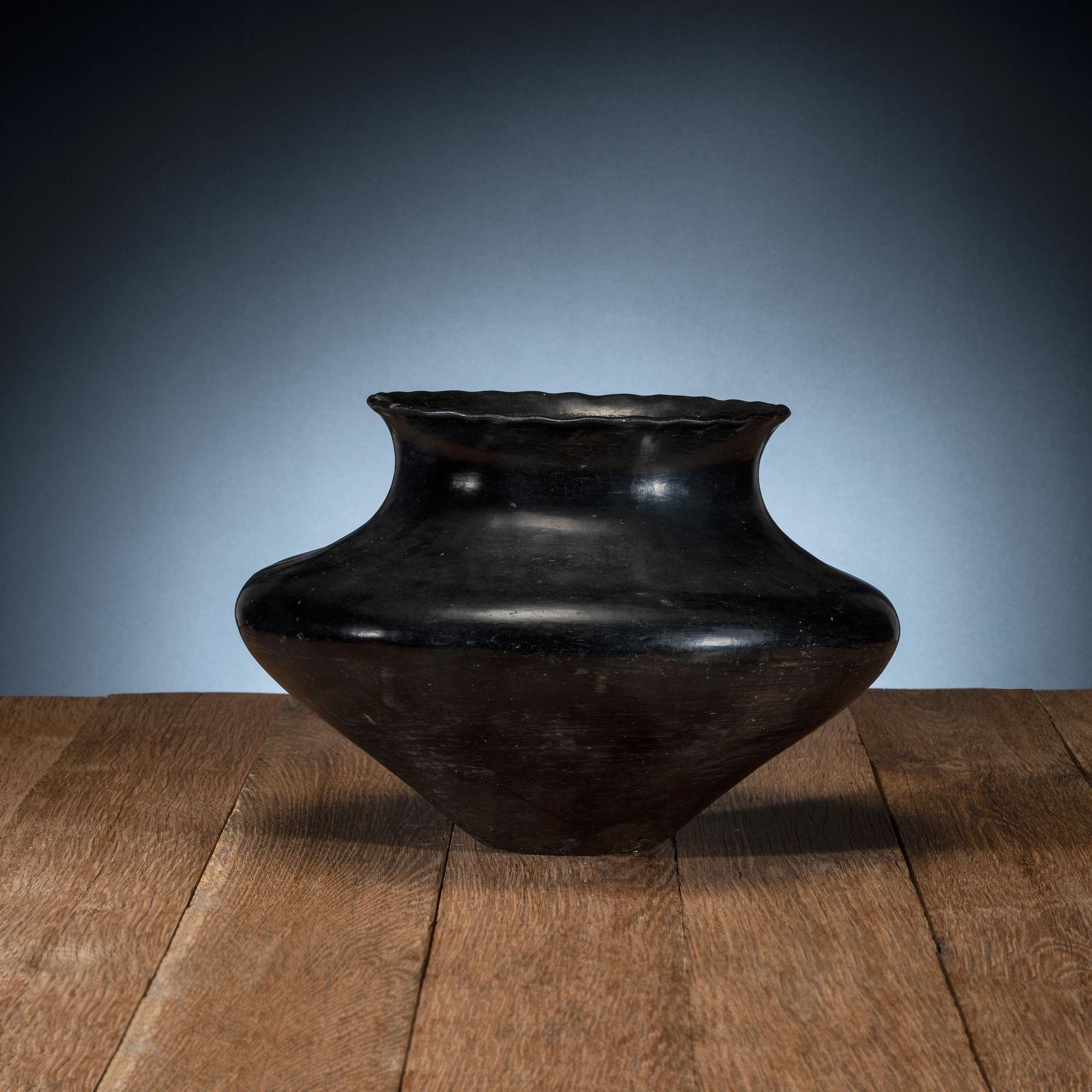 Ohkay Owingeh Blackware Pottery Olla