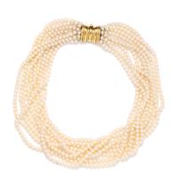 TIFFANY & CO., CULTURED PEARL TORSADE NECKLACE