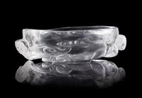 A Rock Crystal Brushwasher Length 3 3/4 inches.