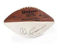 An O.J Simpson Signed Autograph Wilson Football (Beckett Authentication Services Certified)