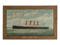 Two Ship Line Advertisement Lithographs