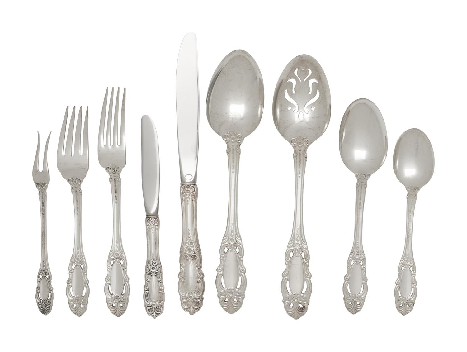 An American Silver Flatware Service