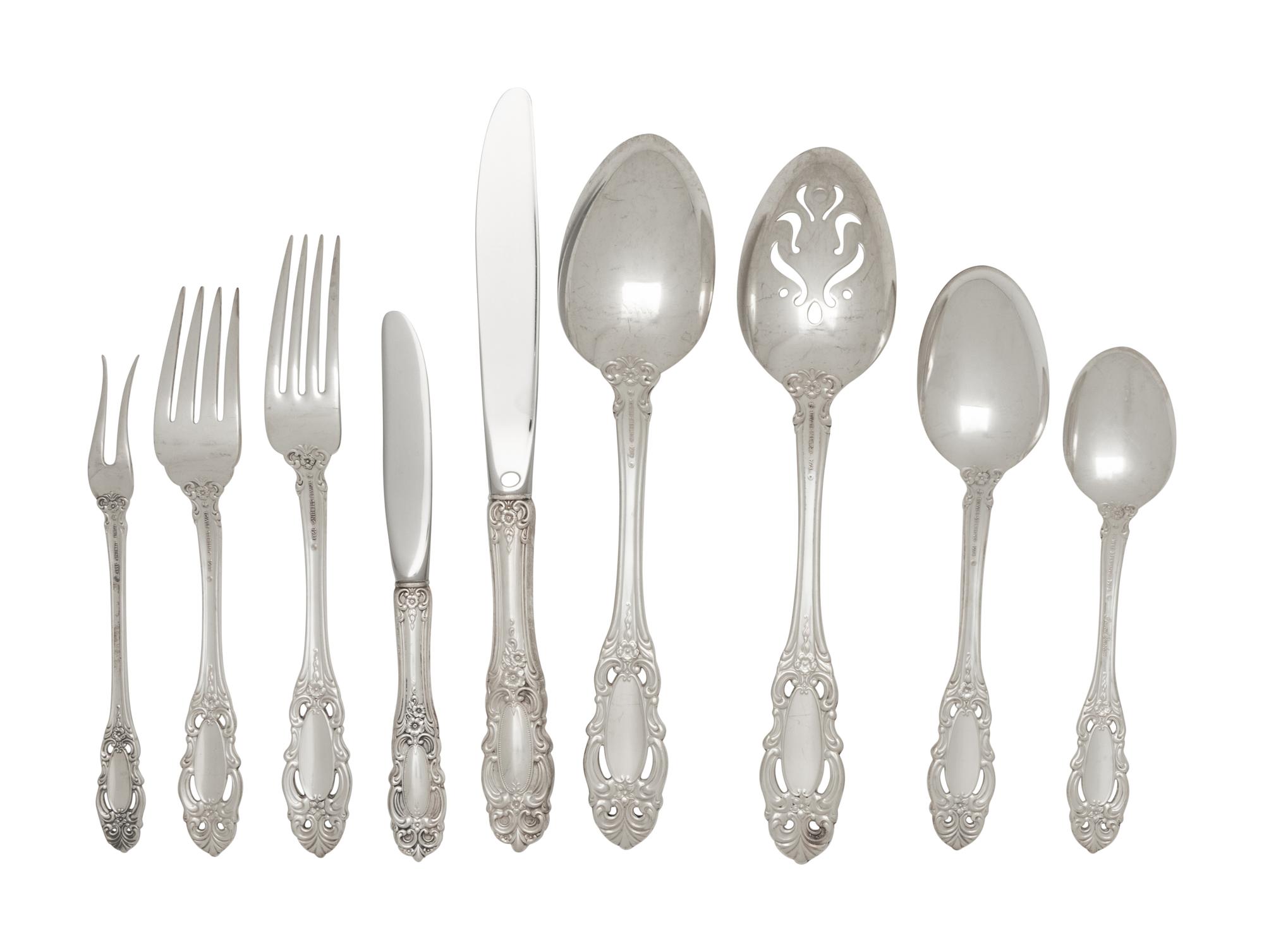 An American Silver Flatware Service