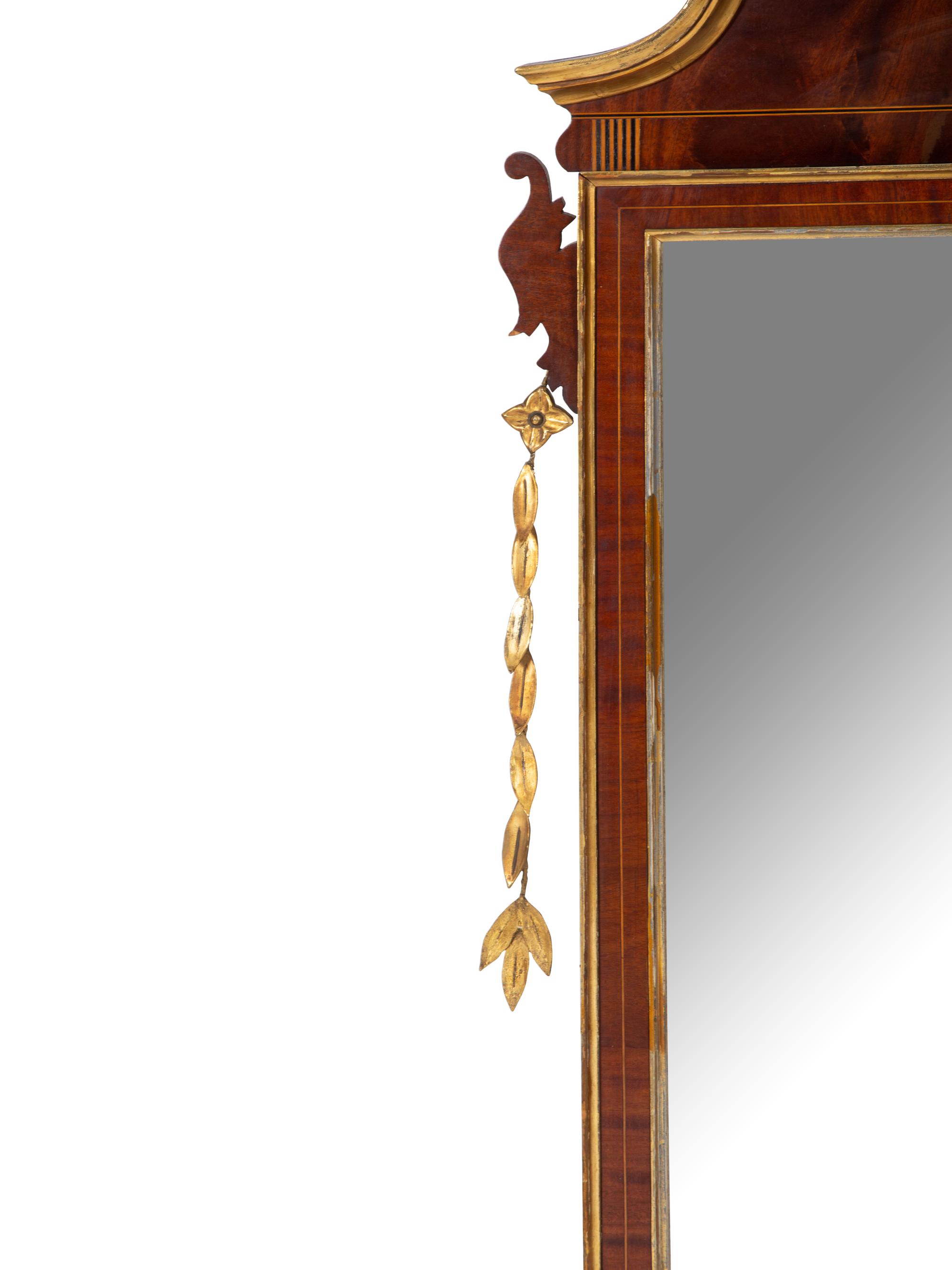 A Federal Style Parcel Gilt Mahogany Mirror