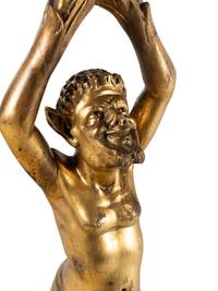 An Italian Carved Giltwood Figural Stand