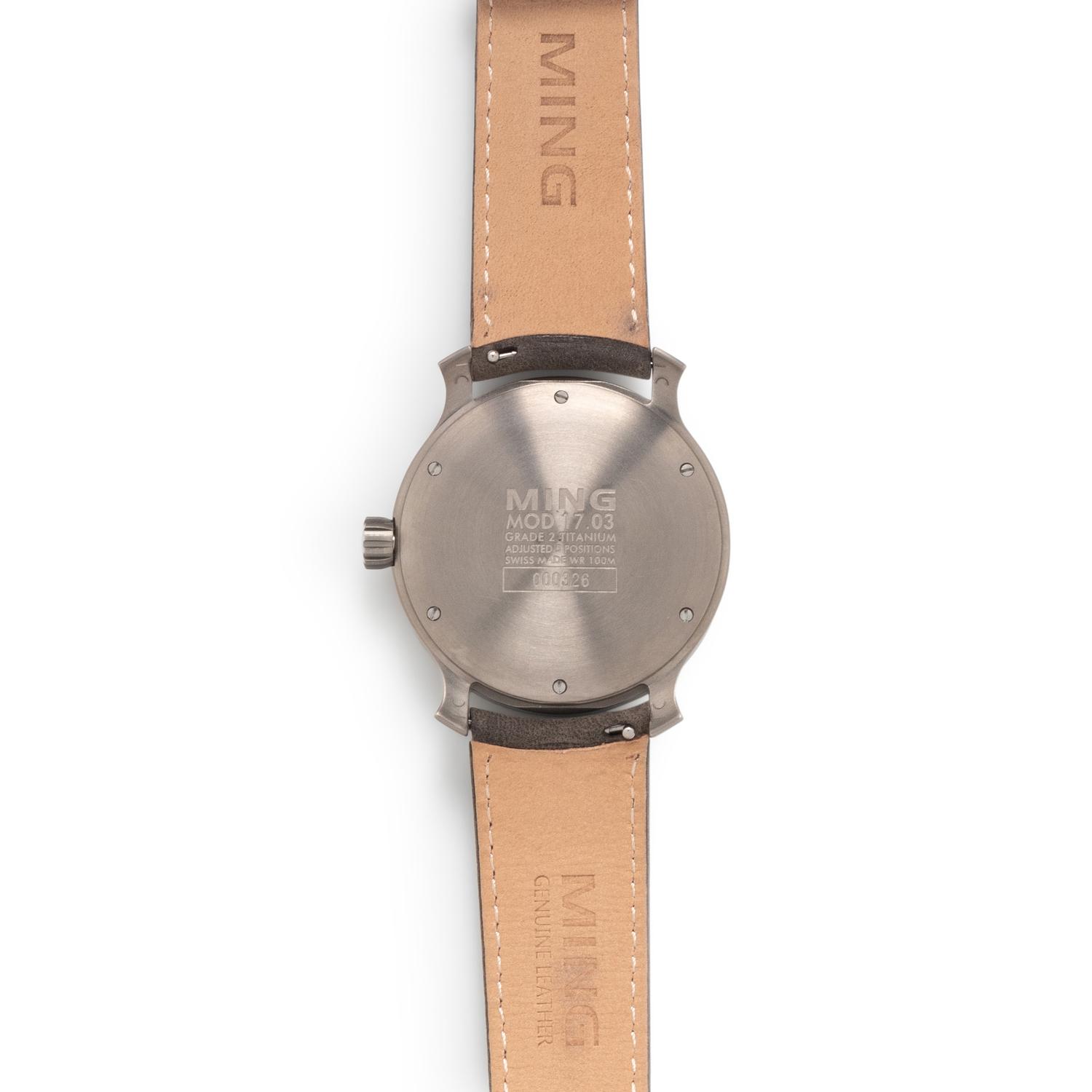 MING, TITANIUM '17.03 GMT' WATCH