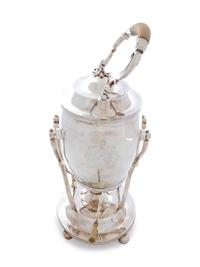 A George III Silver Kettle on Lampstand