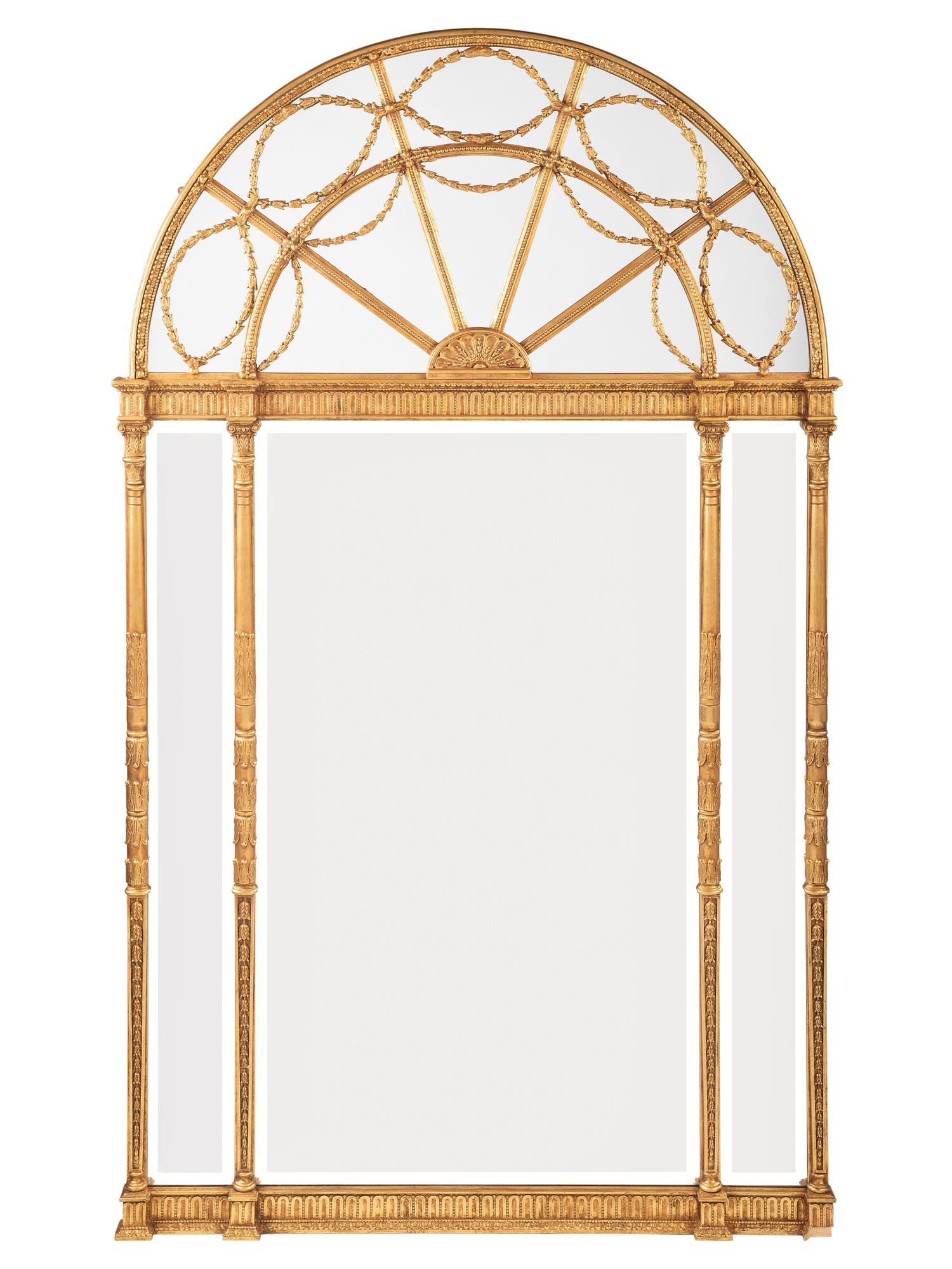A Neoclassical Style Giltwood Mirror