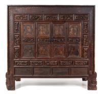 A Mongolian Softwood Cabinet Height 65 1/2 x width 67 x depth 27 1/8 inches. — 19TH CENTURY