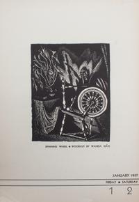 An American Block Print Calendar, 1937, 11 x 7 1/4 inches.