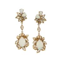 CONVERTIBLE OPAL AND DIAMOND EARCLIPS