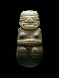 A Costa Rican Jade Female Shaman Pendant
