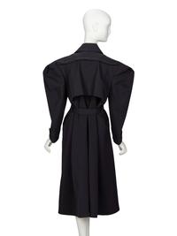 ISSEY MIYAKE, BLACK SCULPTURAL TRENCH COAT