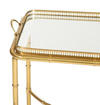 A Regency Style Brass and Glass Tray-Top Side Table