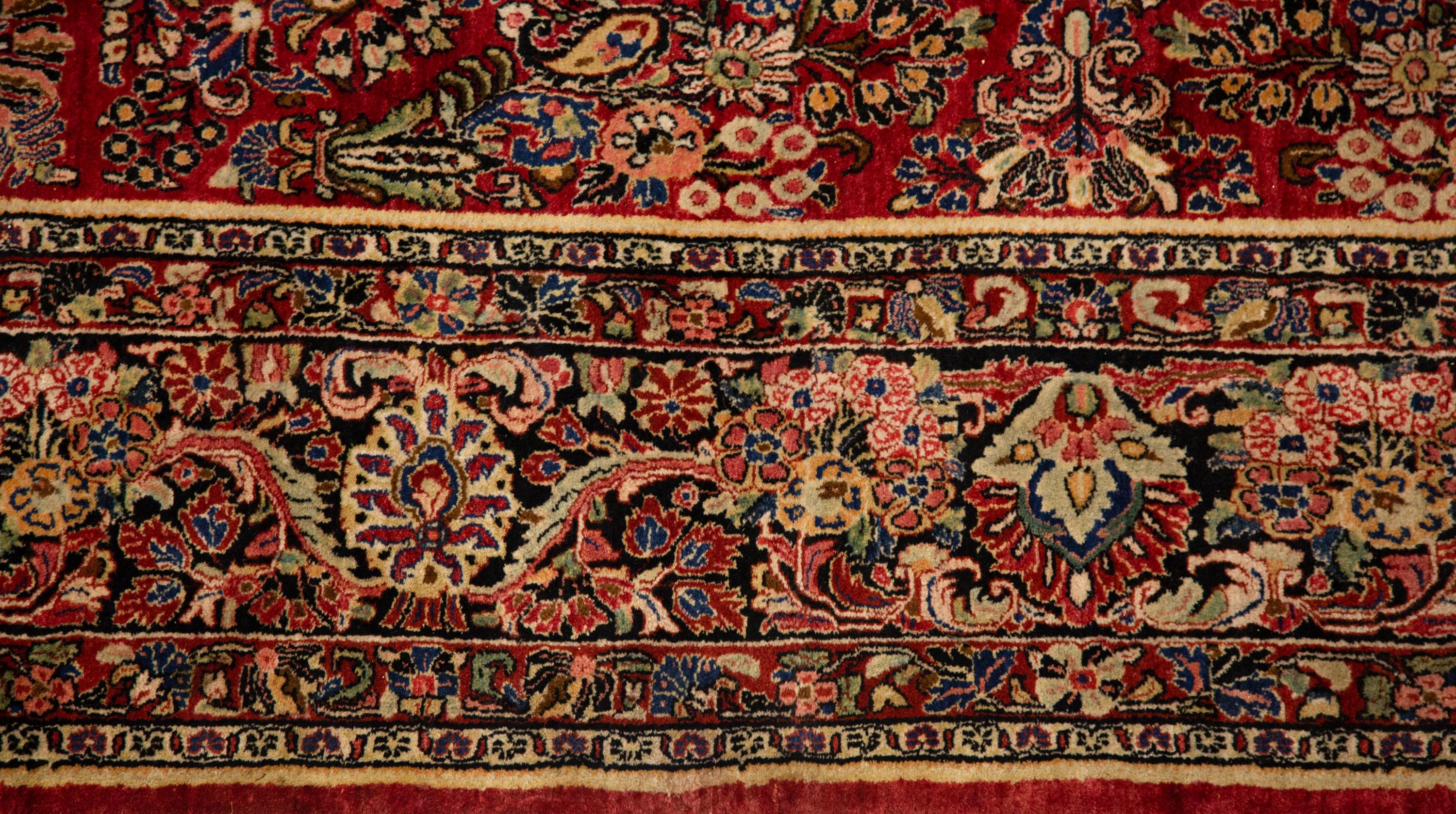 A Large Sarouk Wool Carpet