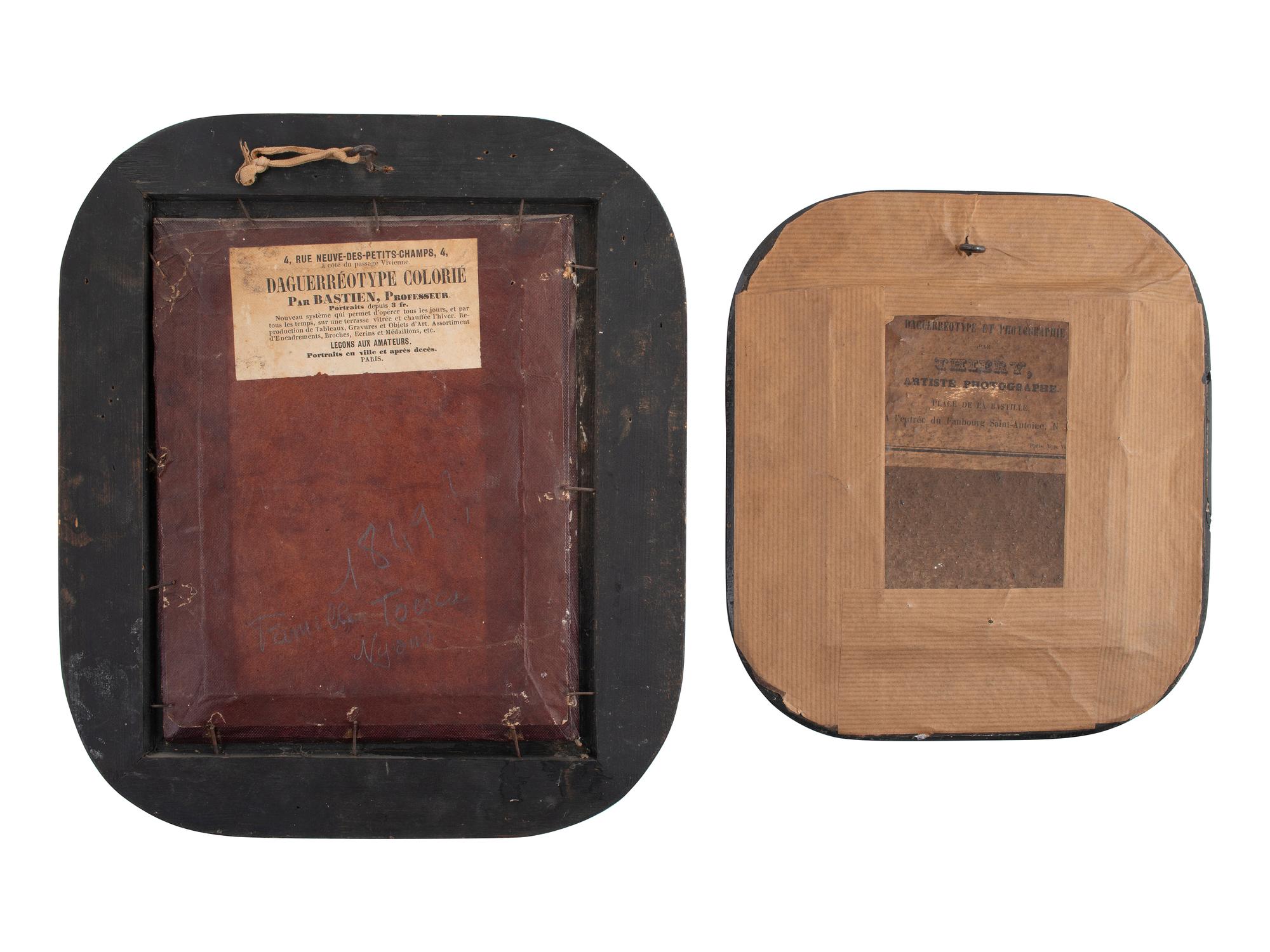 [EARLY PHOTOGRAPHY]. 7 charming daguerreotype portraits housed in frames.