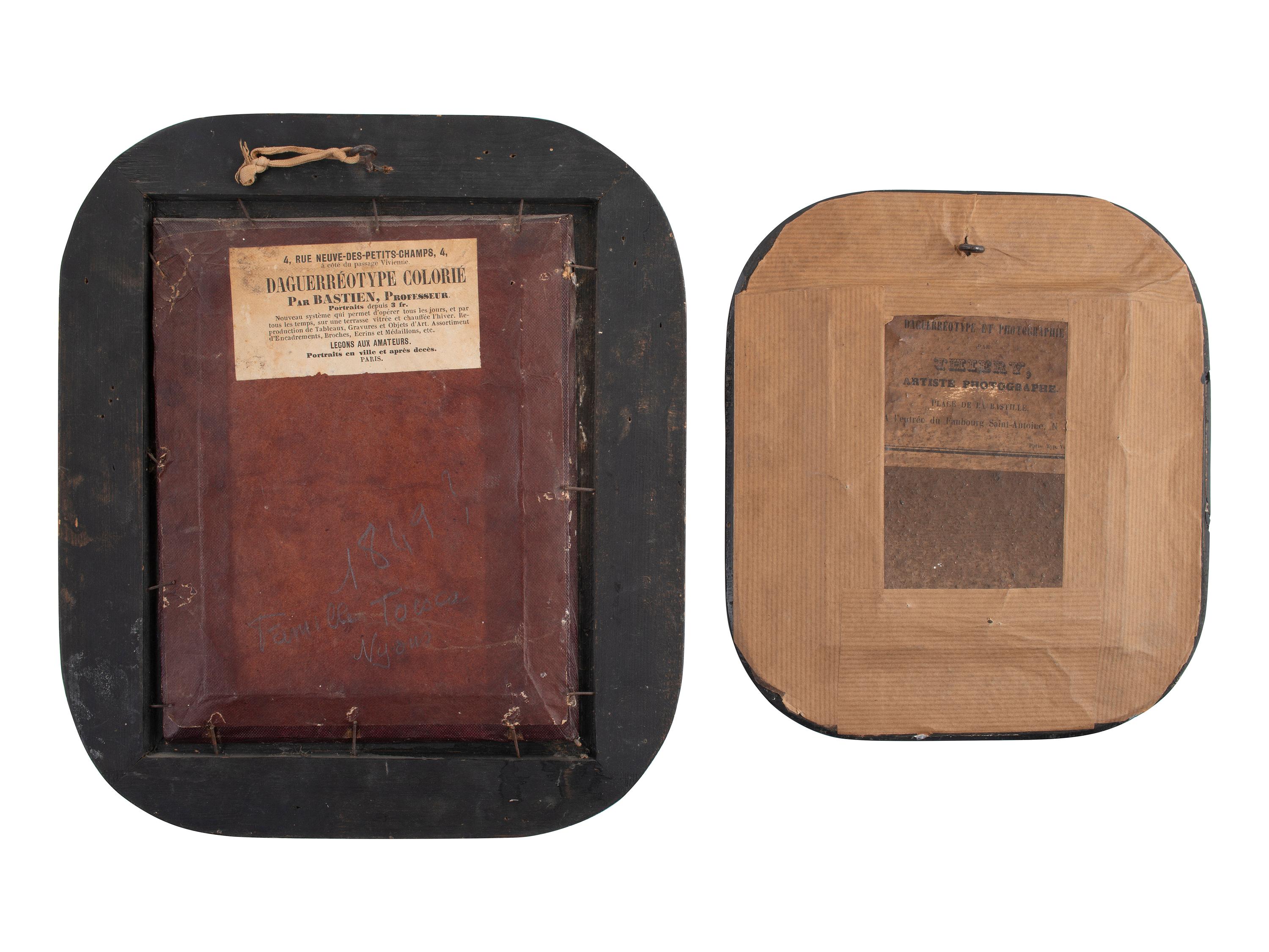 [EARLY PHOTOGRAPHY]. 7 charming daguerreotype portraits housed in frames.