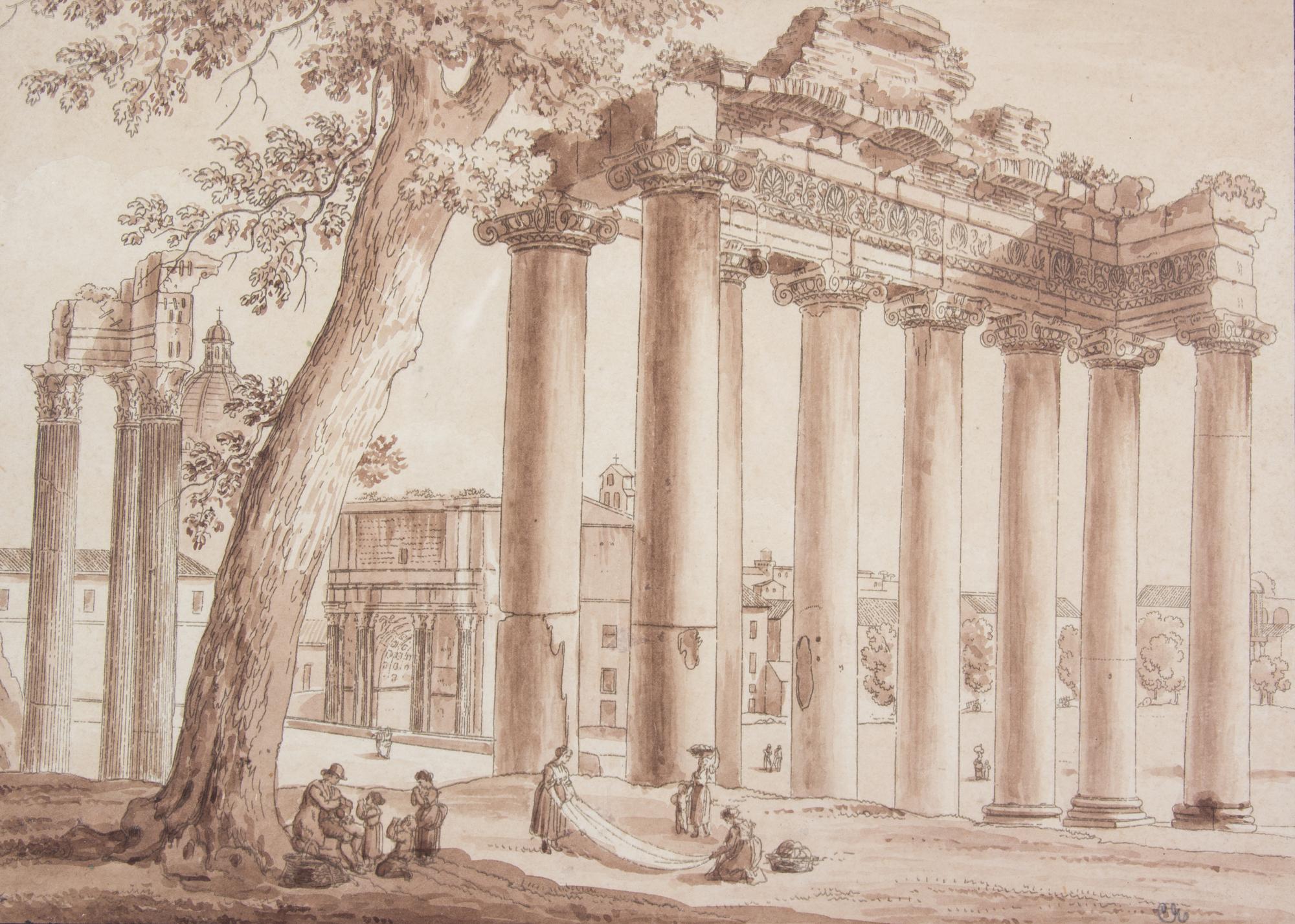 Artist Unknown, (20th Century), Figures In Greek Ruins