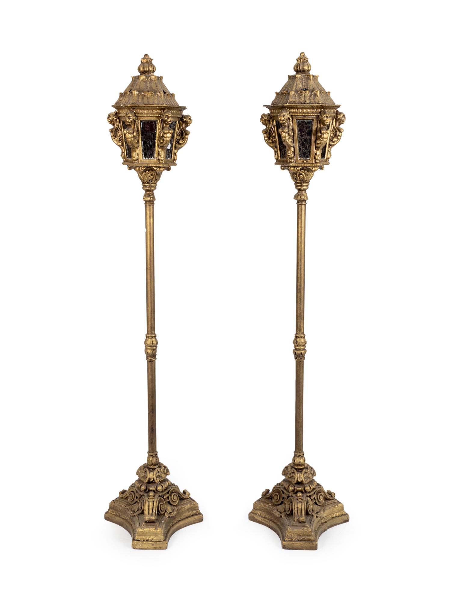 A Pair of Venetian Style Gondola Lanterns — 20TH CENTURY