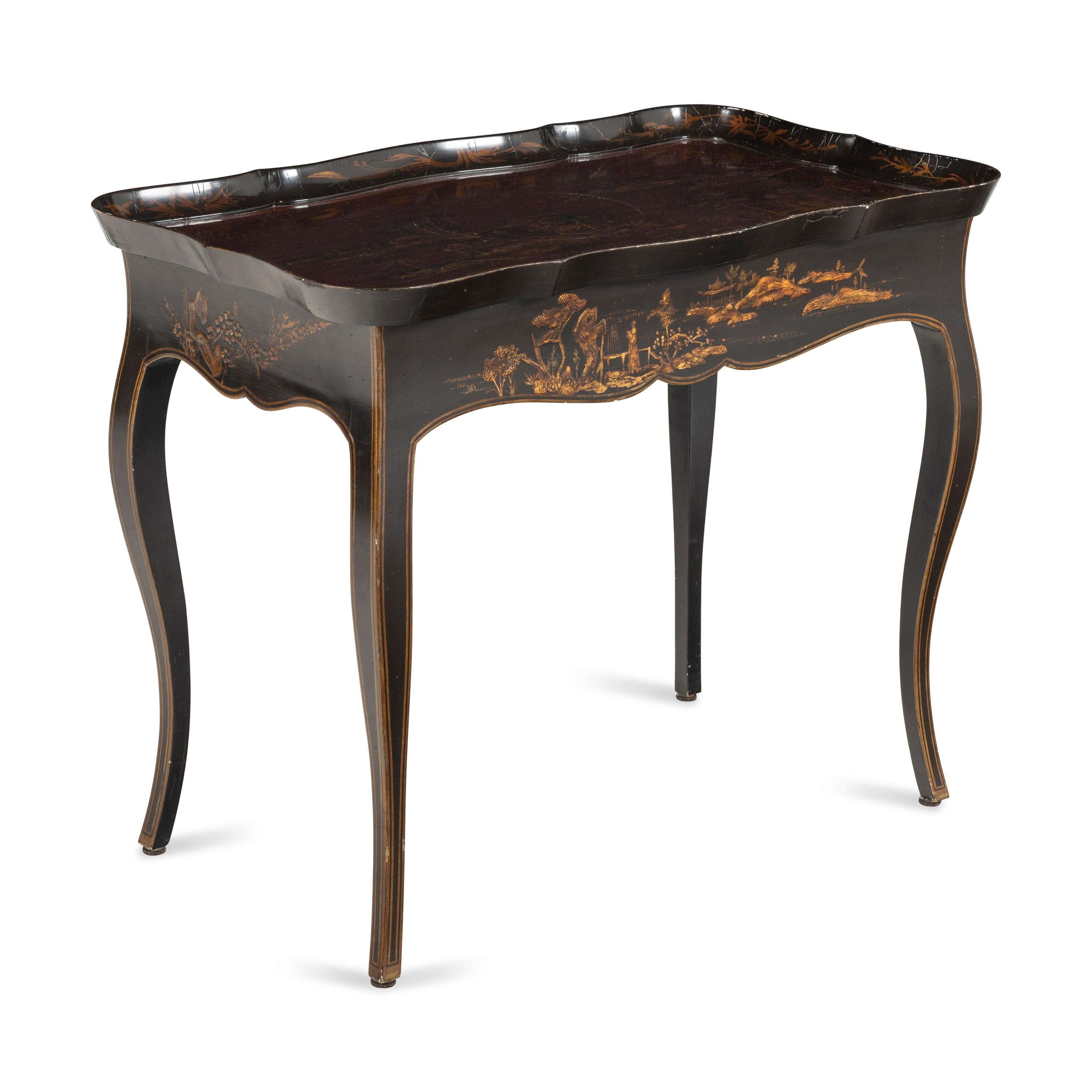 A Michael Taylor Lacquered Side Table