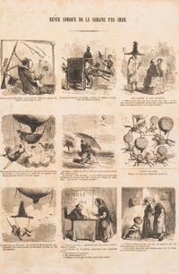 Amédée de Noé (known as Cham), (French, 1819-1879), A pair of works