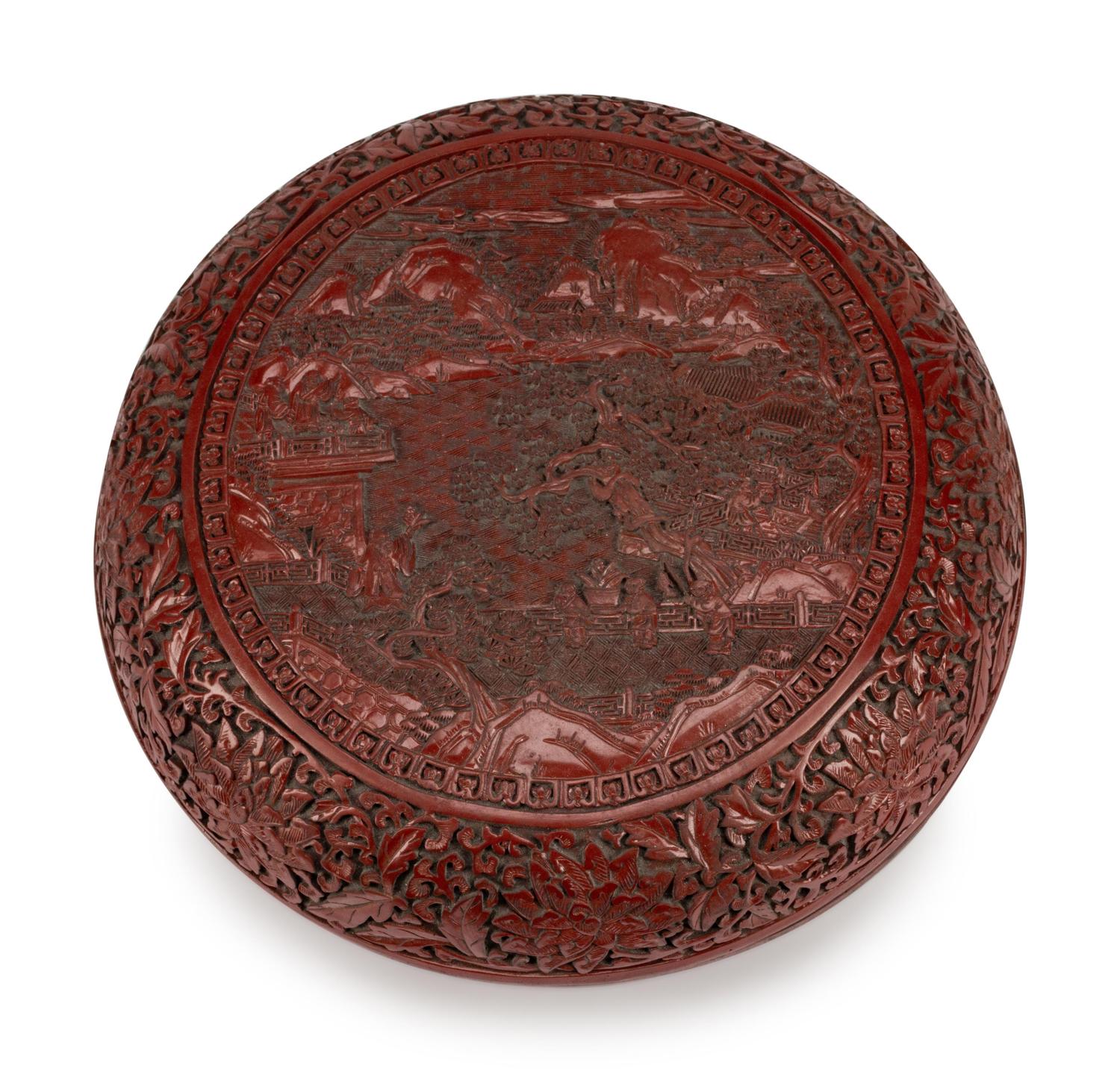 A Chinese Export Red Lacquer Box