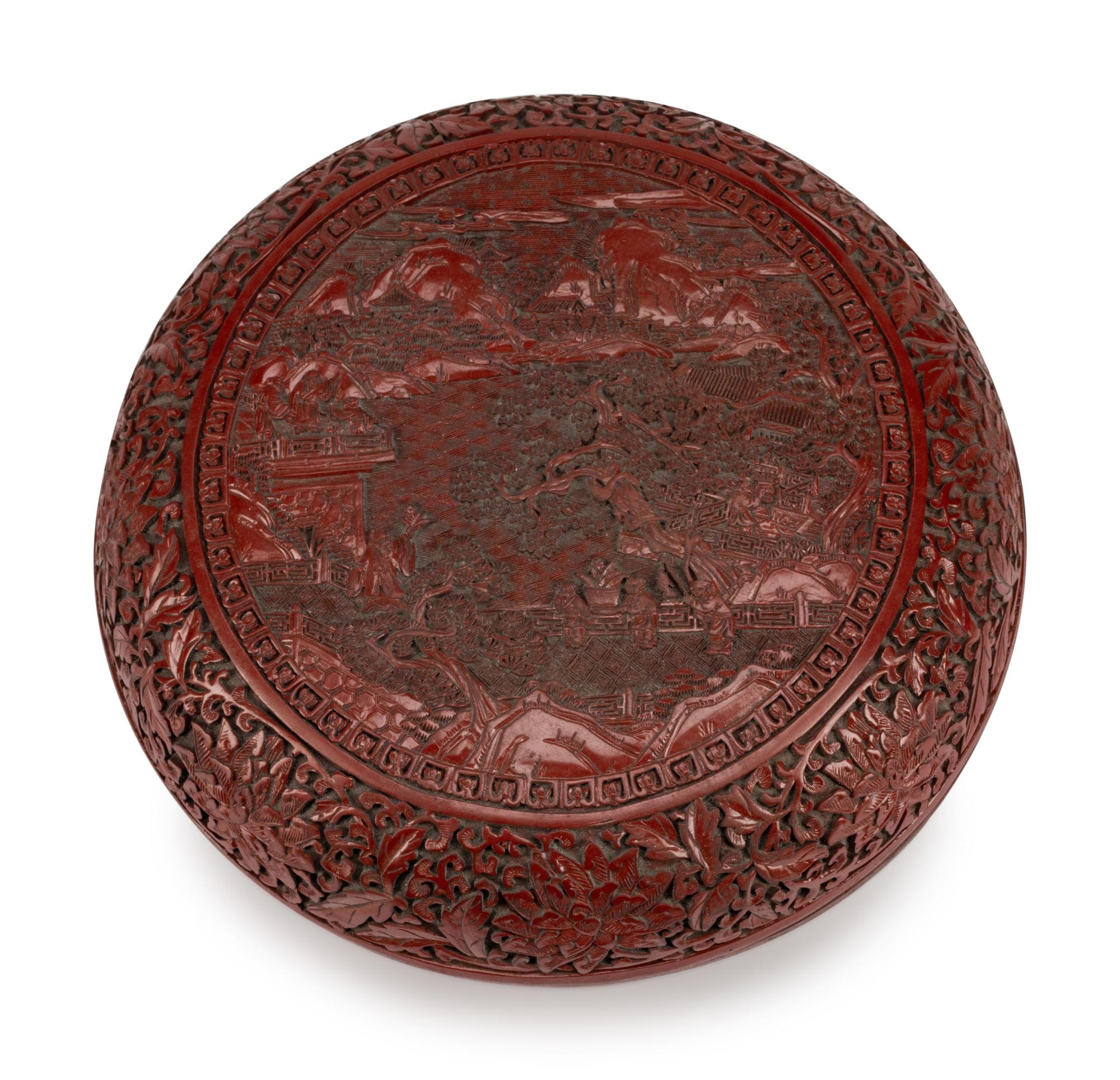 A Chinese Export Red Lacquer Box