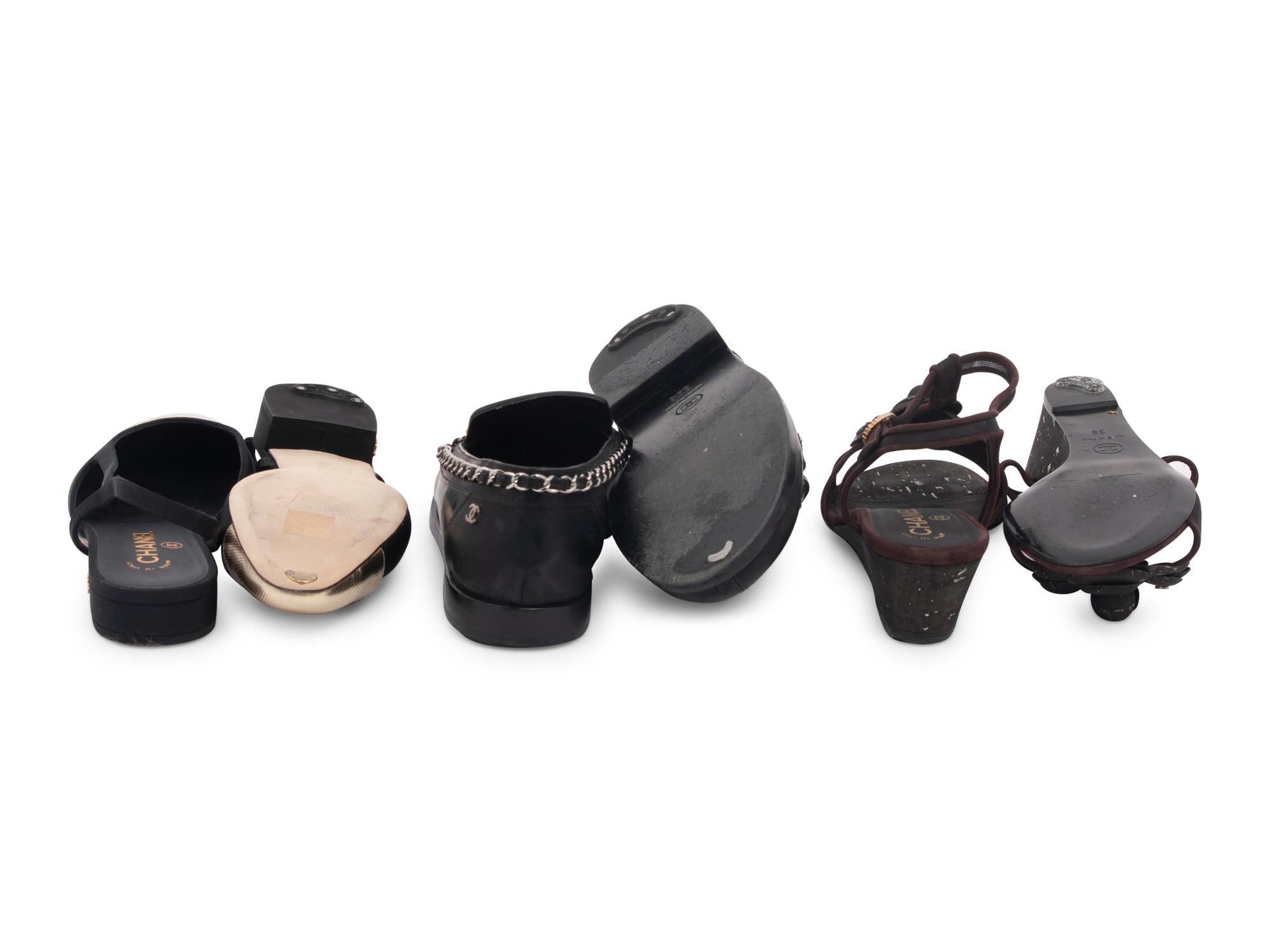 Three Pairs of Chanel Shoes